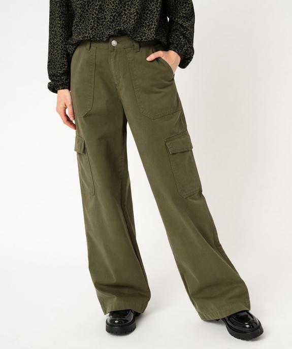 Pantalon large coupe cargo femme vue1 - GEMO 4G FEMME - GEMO