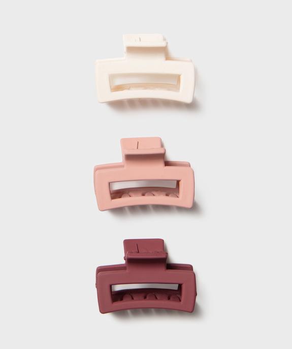Pinces crabes pour les cheveux rectangles (lot de 3) vue1 - GEMO (ACCESS) - GEMO