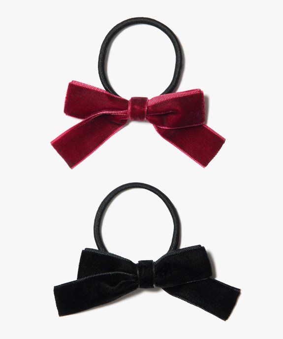 Elastique fille avec nœud en velours (lot de 2) vue1 - GEMO (ACCESS) - GEMO