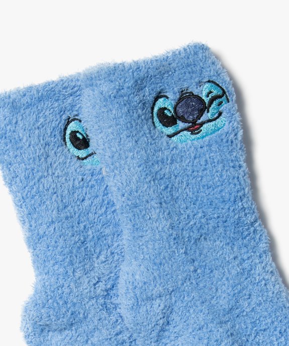 Chaussettes d’intérieur en maille peluche motif Stitch femme - Disney vue2 - LILO & STITCH - GEMO