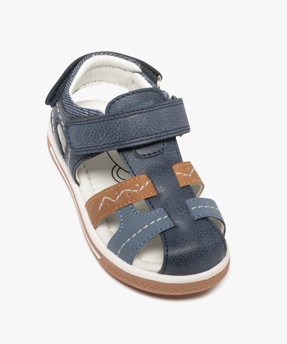 Sandales à brides scratch et bout semi-fermé bébé garçon vue5 - BUGGY GEMO FOR GOOD - GEMO