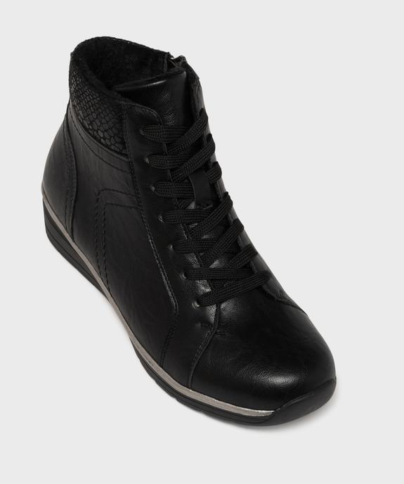 Boots confort avec talon compensé et doublure chaude femme - HOBIZ Boots confort avec talon compensé et doublure chaude femme vue5 - HOBIZ - GEMO