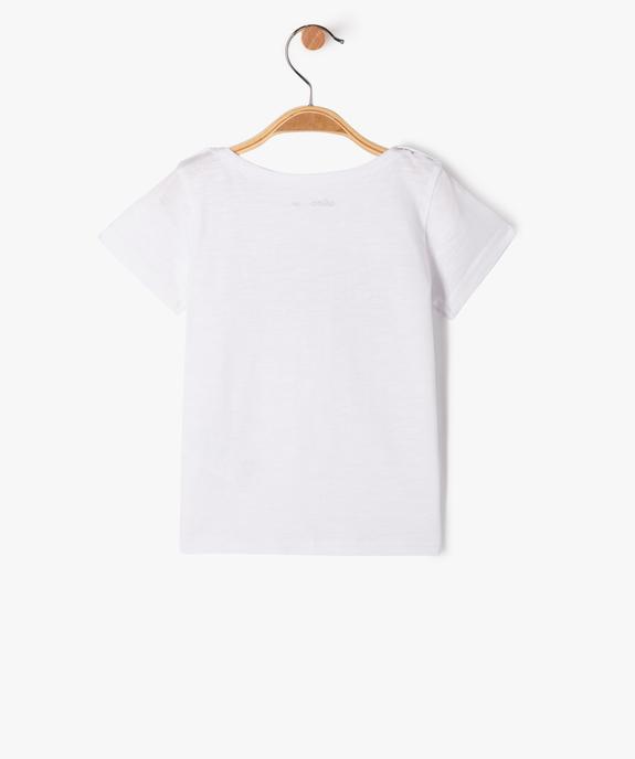 Tee-shirt à manches courtes avec col bateau bébé garçon vue3 - GEMO 4G BEBE - GEMO