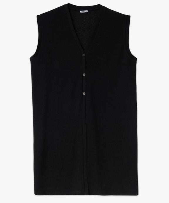 Gilet long sans manches en maille femme grande taille vue4 - GEMO (G TAILLE) - GEMO