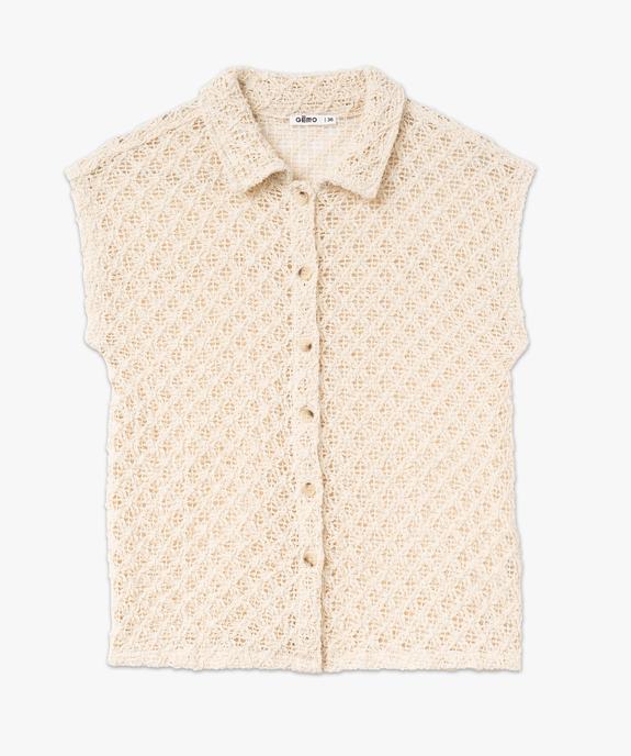 Chemise sans manches en maille ajourée femme vue4 - GEMO(FEMME PAP) - GEMO