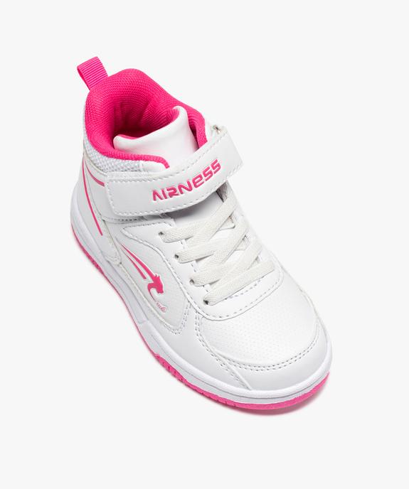 Baskets fille semi-montantes à lacets et scratch - Airness vue5 - AIRNESS - GEMO