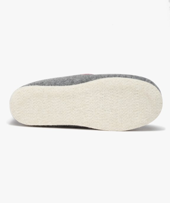 Chaussons femme style charentaises bicolores vue3 - GEMO(HOMWR FEM) - GEMO