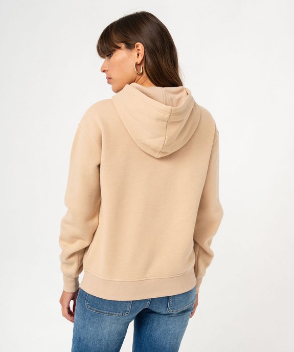 Sweat à capuche avec broderie femme - LuluCastagnette vue4 - LULU CASTAGNETTE GEMO FOR GOOD - GEMO