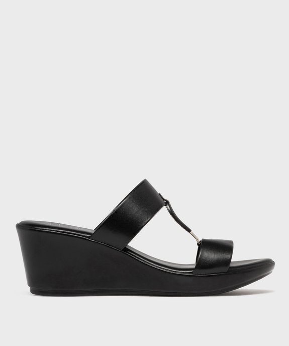 Mules à talon compensé et larges brides fantaisie femme vue1 - VALENTINA BALDA - GEMO