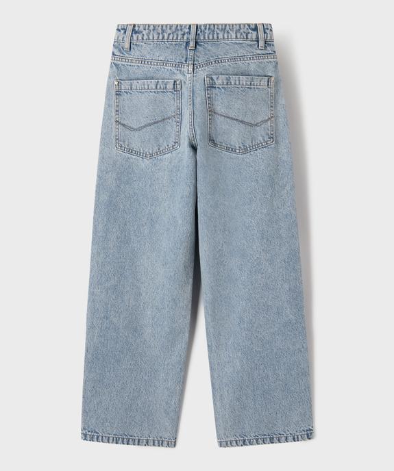 Jean baggy en coton délavé garçon vue3 - GEMO 4G GARCON - GEMO