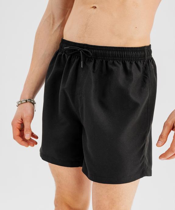 Short de bain uni à taille élastiquée homme vue2 - GEMO 4G HOMME - GEMO