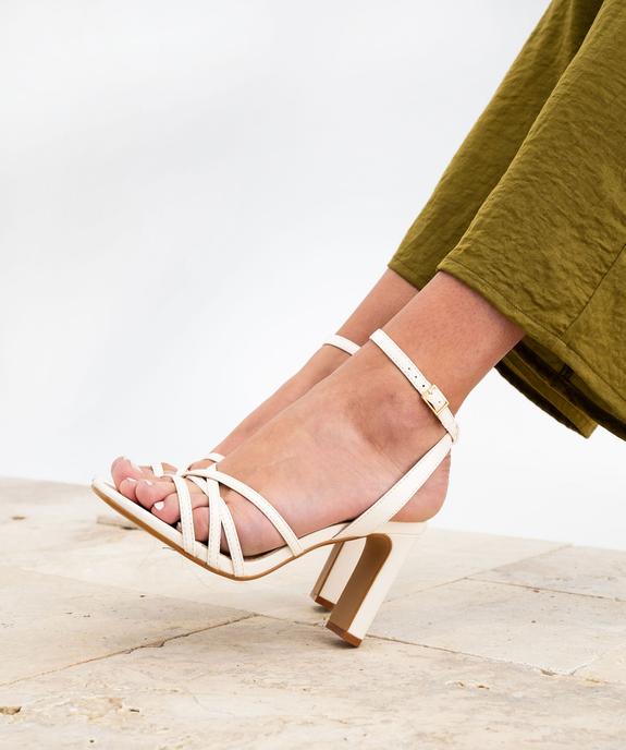 Sandales à talon haut et fines brides vernies femme  vue1 - FOLLOW ME - GEMO