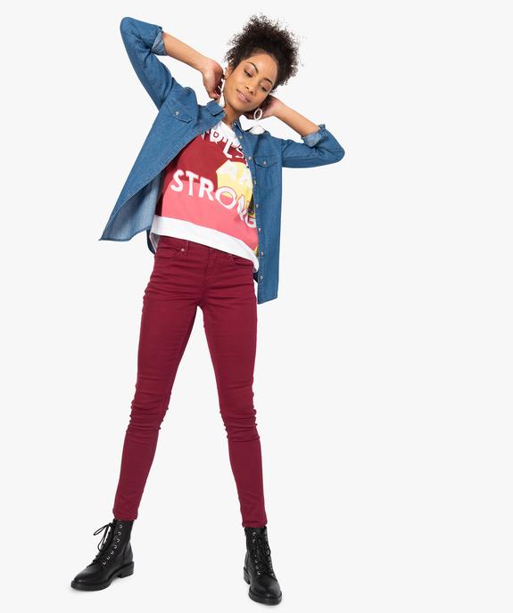 Tee-shirt femme loose imprimé  vue5 - GEMO(FEMME PAP) - GEMO