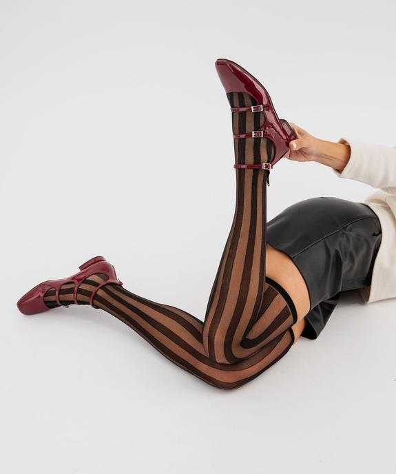 Ballerines vernies avec brides et zip au talon femme - Follow Me vue7 - FOLLOW ME - GEMO