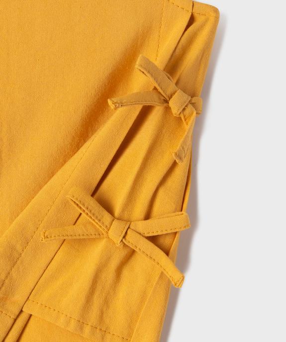 Blouse sans manches avec noeuds sur les côtés fille vue2 - GEMO 4G FILLE - GEMO