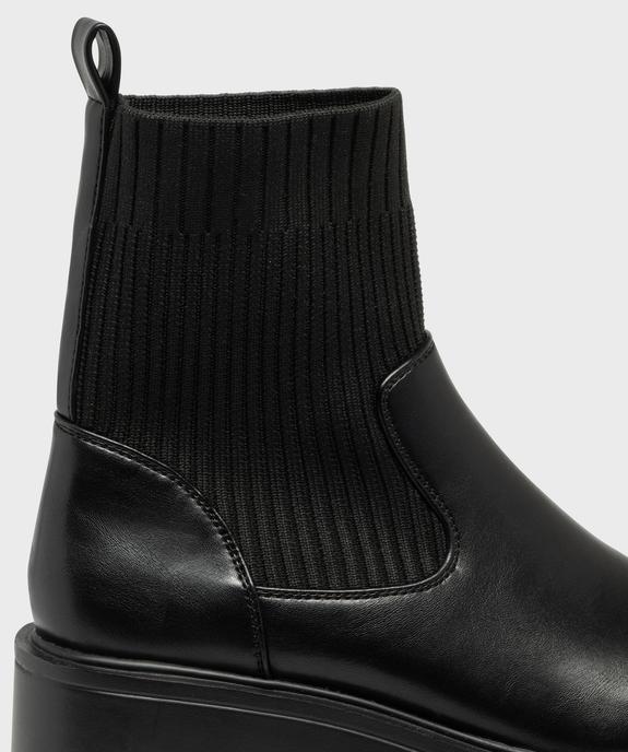 Boots avec tige chaussette et semelle plateforme femme - 5 Miles - 5 MILES Boots avec tige chaussette et semelle plateforme femme - 5 Miles vue7 - 5 MILES - GEMO