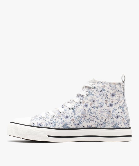 Baskets montantes en toile fleuri femme vue4 - FOLLOW ME G4G - GEMO
