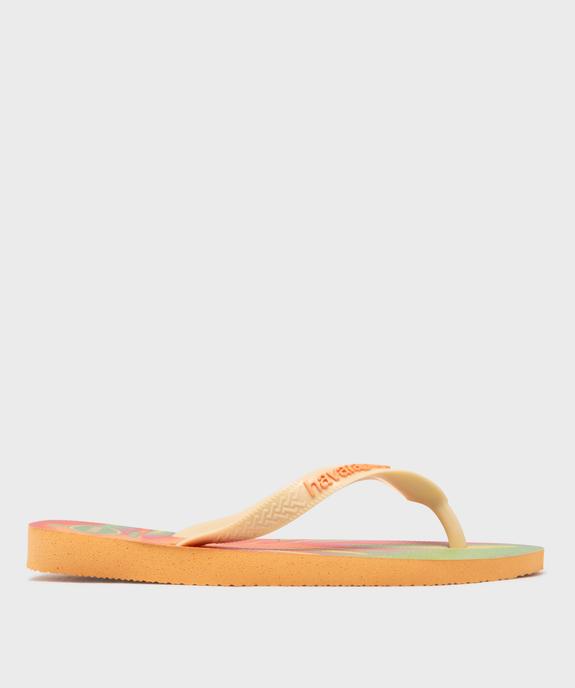 Tongs Top Fashion à motif feuillage fluo femme - Havainas vue2 - HAVAIANAS - GEMO