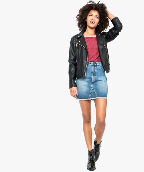 Blouson en similicuir vue5 - GEMO(FEMME PAP) - GEMO