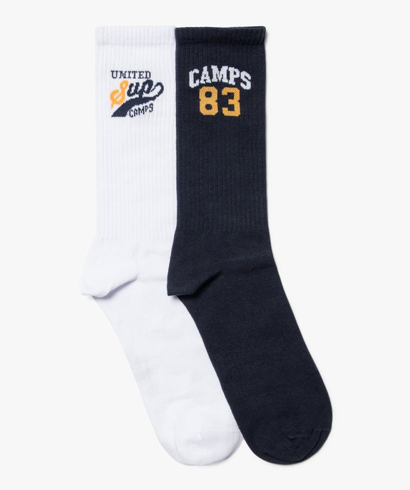 Chaussettes tige haute côtelée homme (lot de 2) - Camps United vue1 - CAMPS UNITED - GEMO