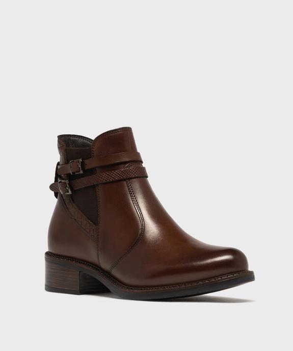 Bottines femme dessus en cuir avec détails fantaisie et à zip - Tanéo vue8 - TANEO GEMO FOR GOOD - GEMO