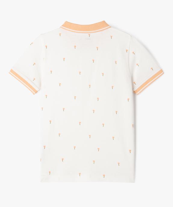 Polo manches courtes imprimé palmiers garçon vue3 - GEMO (ENFANT) - GEMO