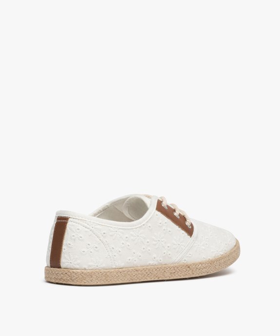 Derbies femme souples en toile et lacets cordelette vue4 - GEMO (SPORTSWR) - GEMO