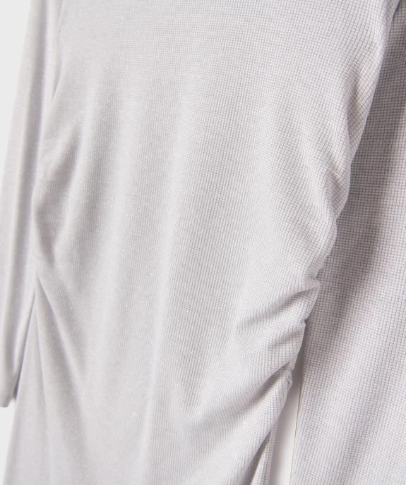 Robe manches longues coupe courte et ajustée en maille pailletée fille vue2 - GEMO (JUNIOR) - GEMO