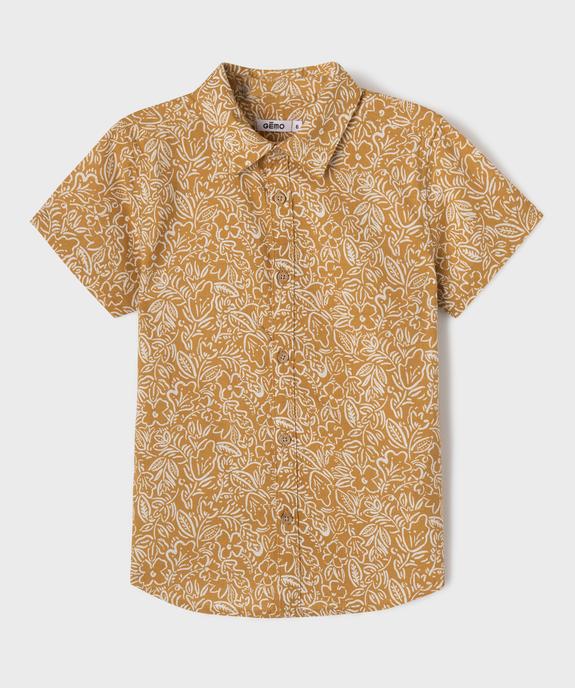Chemise manches courtes à motifs fleuri garçon vue2 - GEMO (ENFANT) - GEMO