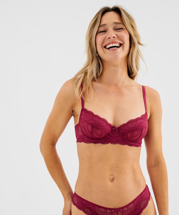 Soutien-gorge corbeille en dentelle avec armatures bonnets souples vue1 - GEMO(HOMWR FEM) - GEMO
