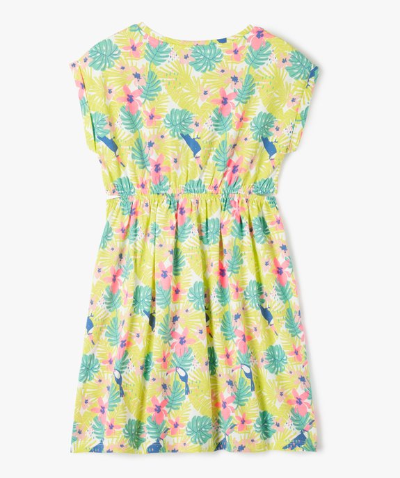 Robe à manches courtes avec ouvertures à la taille fille vue4 - GEMO 4G FILLE - GEMO