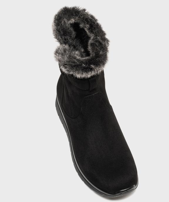 Boots fourrées en suédine à fermeture zippée femme vue5 - G'FLEX - GEMO