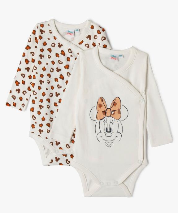 Bodies à manches longues fermeture croisée bébé fille (lot de 2) - Disney vue1 - DISNEY BABY - GEMO