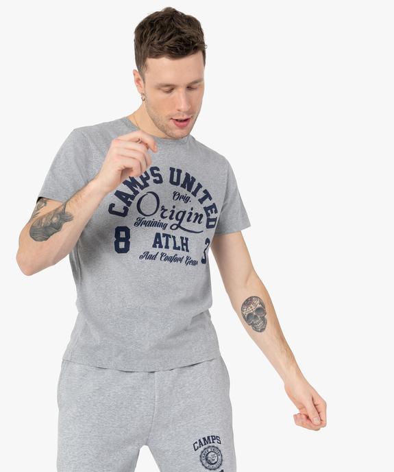 Tee-shirt homme avec inscription XXL - Camps United vue1 - CAMPS UNITED - GEMO