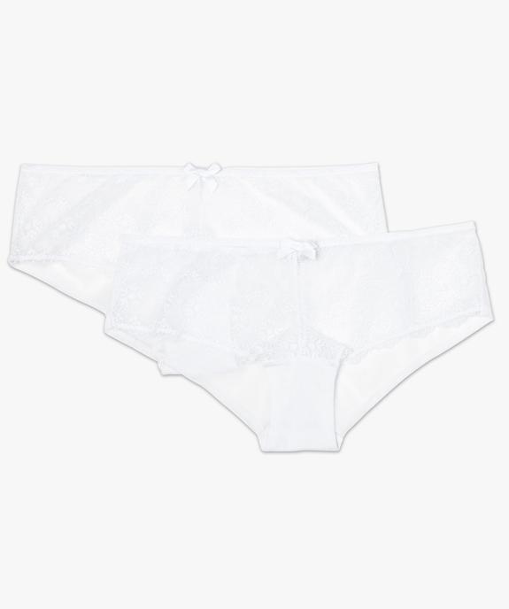 Shorty femme en dentelle et tulle (lot de 2) vue4 - GEMO(HOMWR FEM) - GEMO