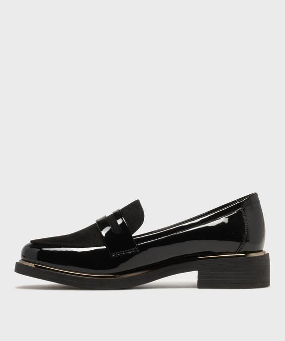 Mocassins vernis à plateau en suédine et bout amande femme - Valentina Baldano vue3 - VALENTINA BALDA - GEMO