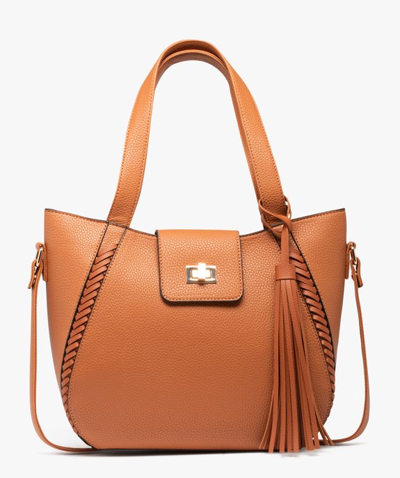 Sac femme avec détails lacés et pampille amovible vue1 - GEMO (ACCESS) - GEMO