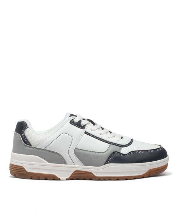Baskets homme tricolores à lacets style casual vue2 - GEMO (SPORTSWR) - GEMO