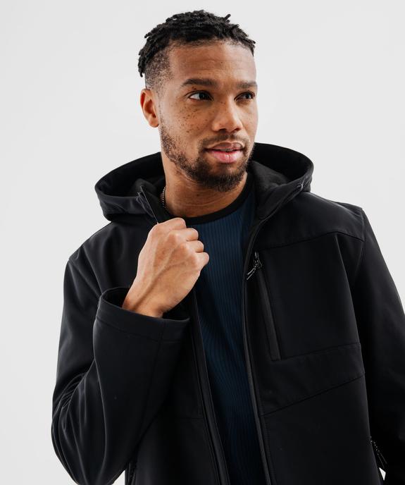 Blouson softshell à capuche déperlant homme vue2 - GEMO (HOMME) - GEMO