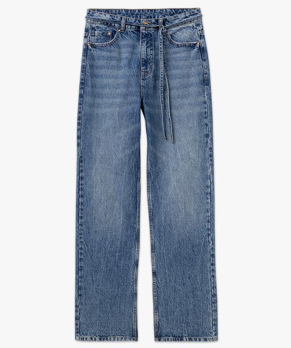 Jean Regular pleine longueur taille haute femme vue4 - GEMO 4G FEMME - GEMO