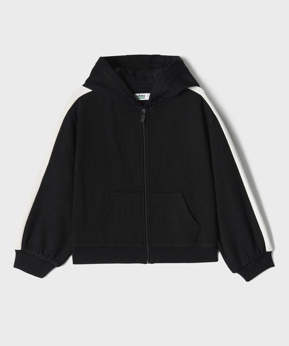 Sweat à capuche et fermeture zippée fille vue1 - GEMO 4G FILLE - GEMO