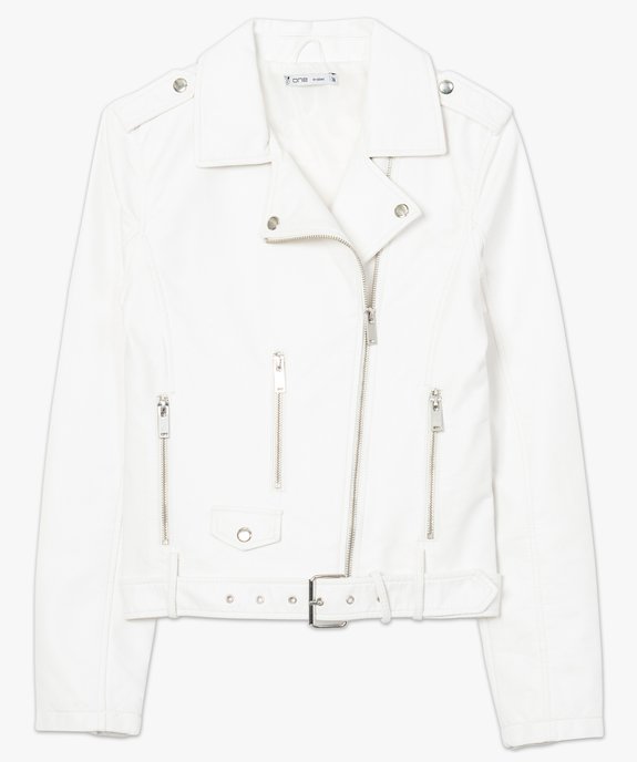 Veste perfecto avec ceinture en cuir synthétique vue4 - FOLLOW ME - GEMO