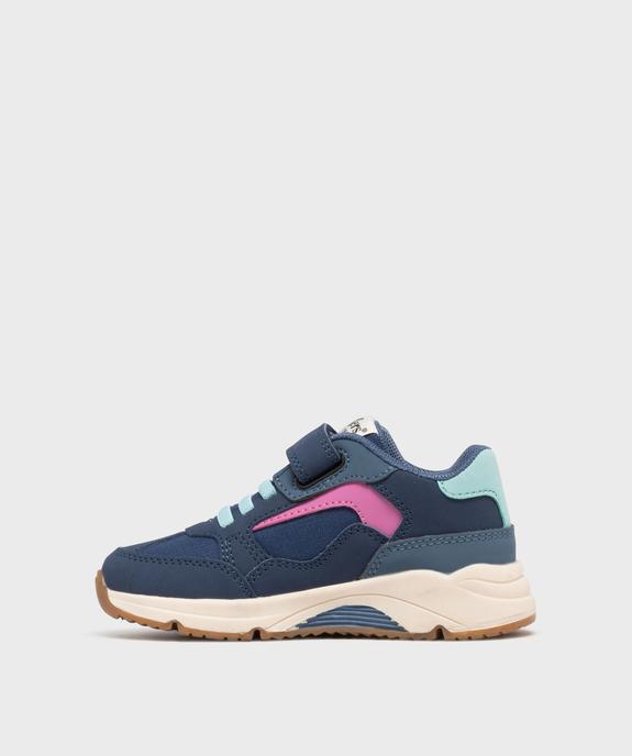 Baskets en toile à scratch fille - Kickers vue3 - KICKERS - GEMO