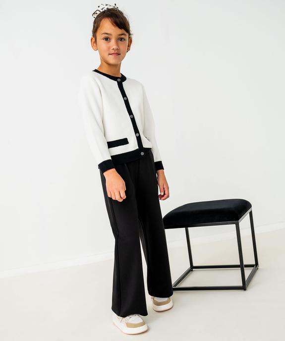 Pantalon large en maille épaisse et extensible fille vue5 - GEMO (ENFANT) - GEMO