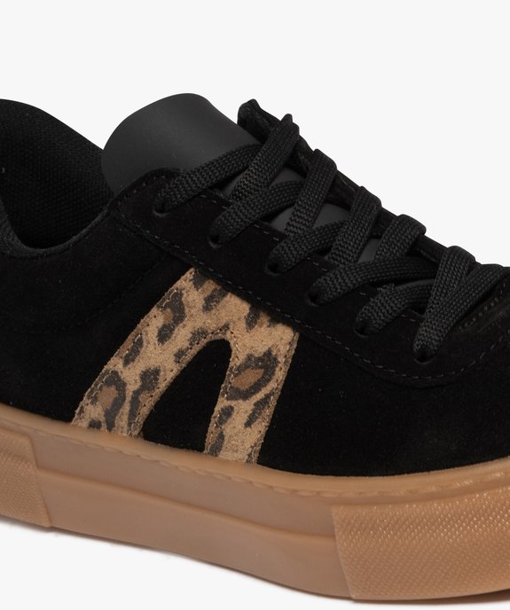 Baskets dessus cuir avec patchs léopard femme - Camps United vue7 - CAMPS - GEMO