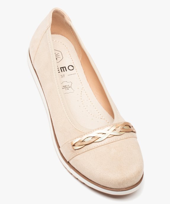 Ballerines femme unies à semelle bicolore vue5 - GEMO 4G FEMME - GEMO