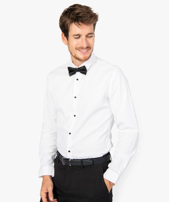 Chemise homme avec noeud papillon intégré Slim fit vue1 - GEMO (HOMME) - GEMO