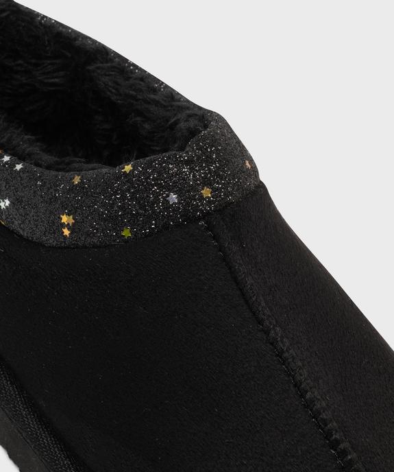 Chaussons en suédine avec doublure fourrure imitation fille vue6 - GEMO (ENFANT) - GEMO