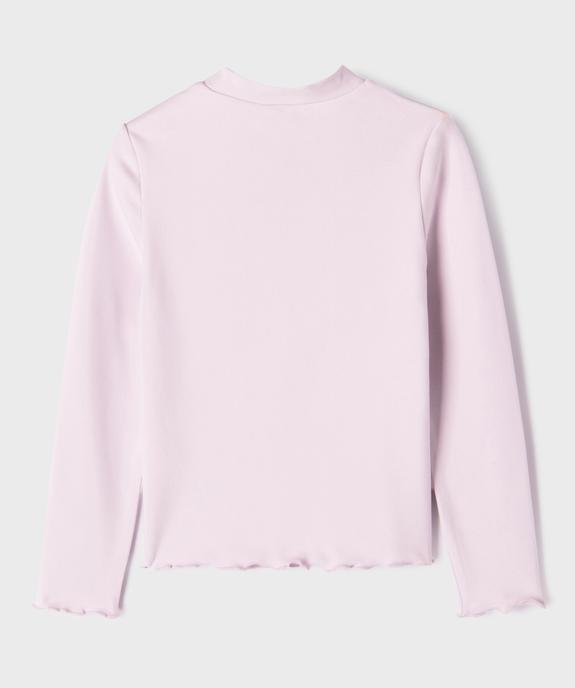 Tee-shirt manches longues chaud finitions froncées fille vue4 - GEMO (ENFANT) - GEMO