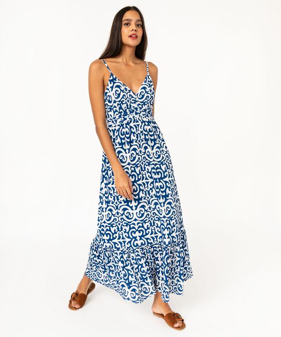 Robe imprimée à fines bretelles et taille empire femme vue1 - GEMO(FEMME PAP) - GEMO